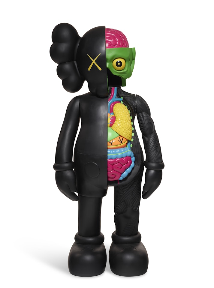 FOUR-FOOT DISSECTED COMPANION (BLACK) by Kaws