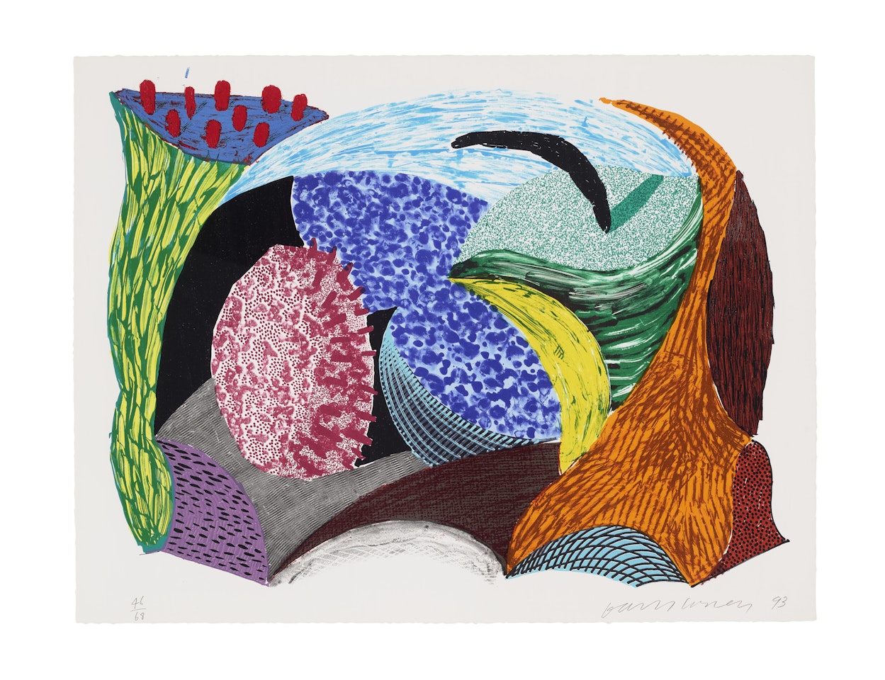 Blue Hang Cliff, from Some New Prints by David Hockney
