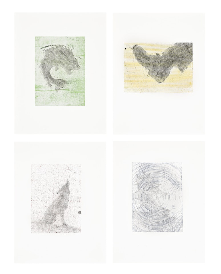 Flipping, Kicking, Howling, Rolling, Sitting, Standing, Climbing, Telling by Ed Ruscha