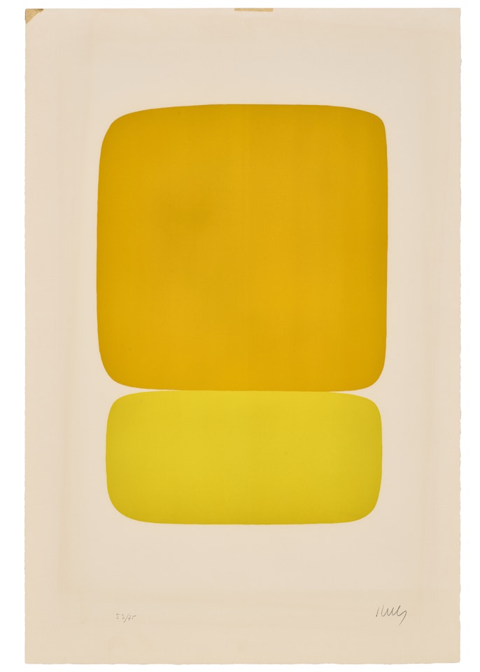 Yellow over Yellow, No. 22 from Suite of Twenty-seven Color Lithographs by Ellsworth Kelly