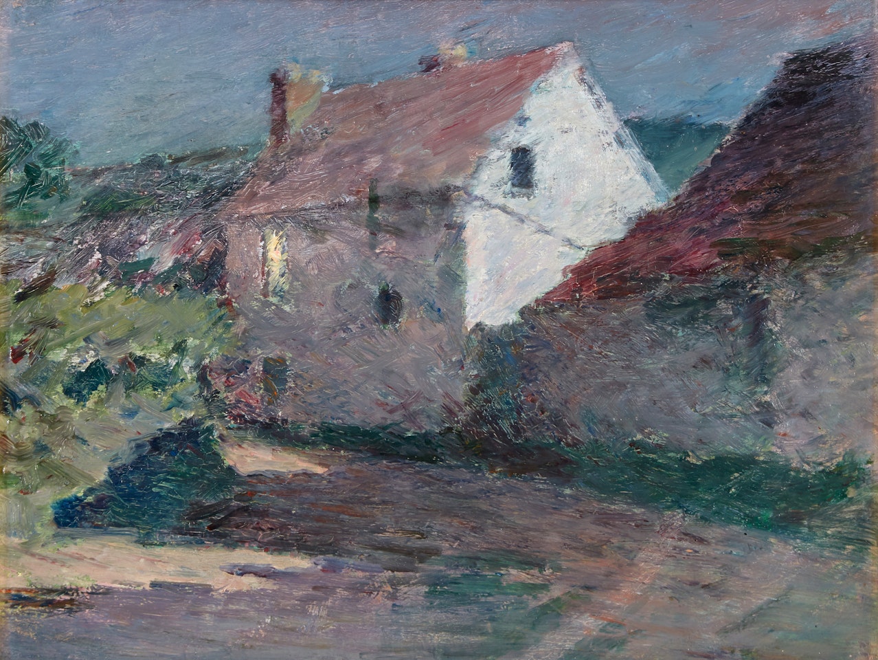 Moonlit Farmhouse by Theodore Robinson