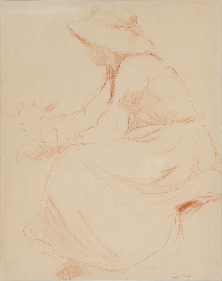 Julie Manet et la chèvre by Berthe Morisot