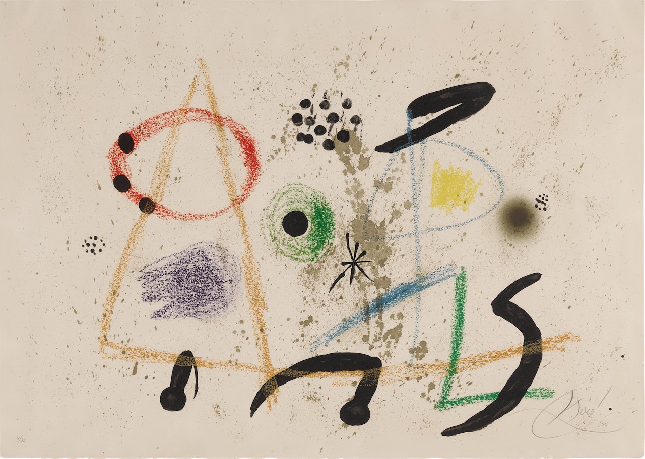 Maravillas con variaciones acrósticas en el jardín de Miró (Mourlot 1055; see Cramer books 211) by Joan Miró