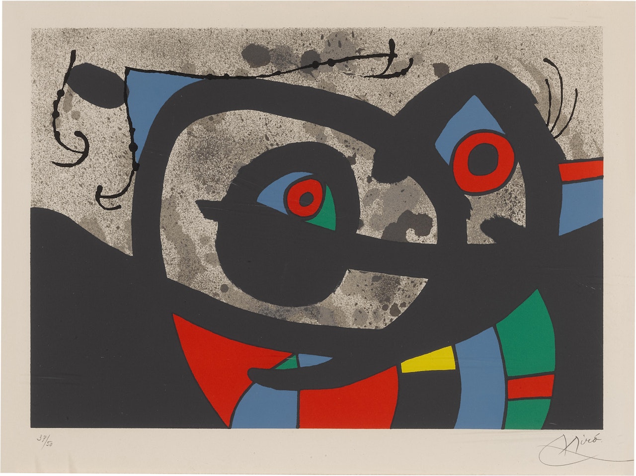 Le lézard aux plumes d'or: plate I (Mourlot 792; see Cramer books 148) by Joan Miró