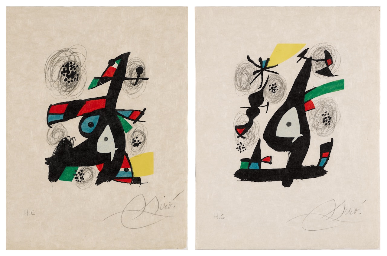 La Mélodie Acide: Two Plates (see Cramer bks. 248) by Joan Miró