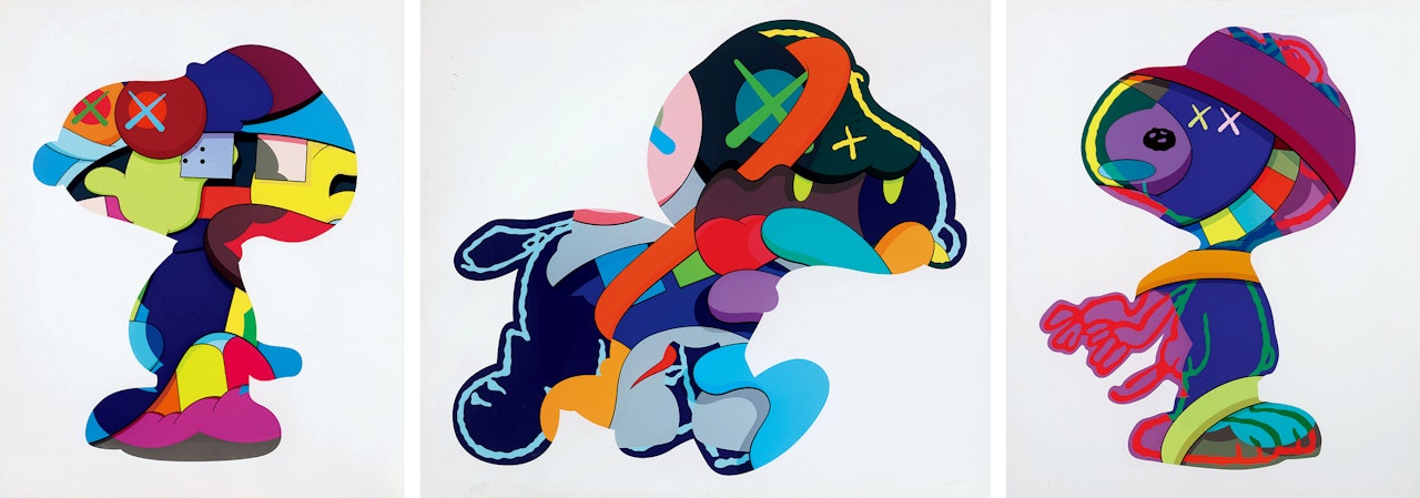 Three separate works: NO ONE'S HOME; STAY STEADY; & THE THINGS THAT COMFORT by Kaws