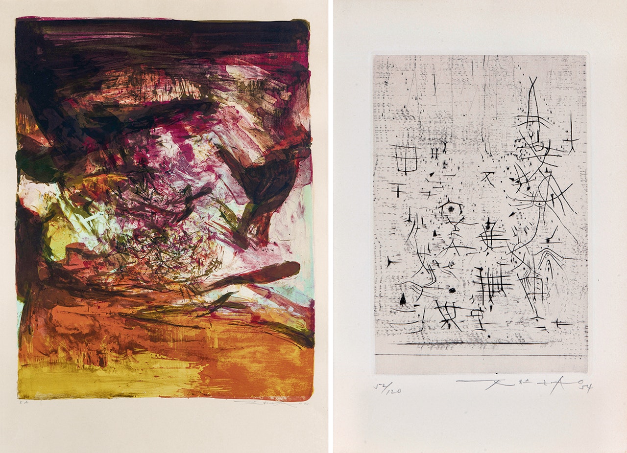 No. 237; & Untitled by Zao Wou-Ki
