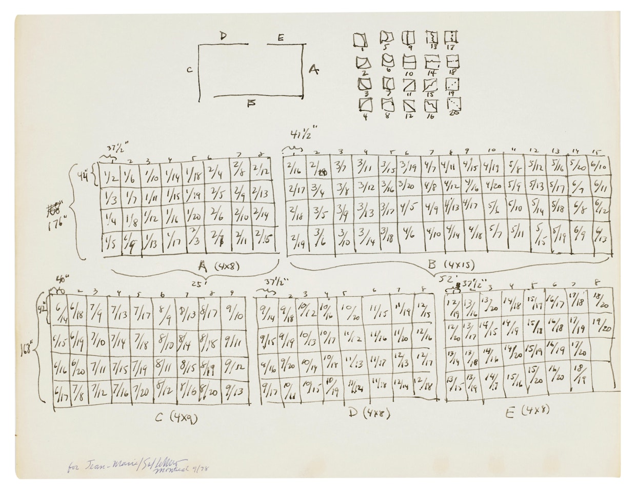 Working Drawing for Wall Drawing #260 (Musée d'Art Contemporain, Montreal) by Sol LeWitt