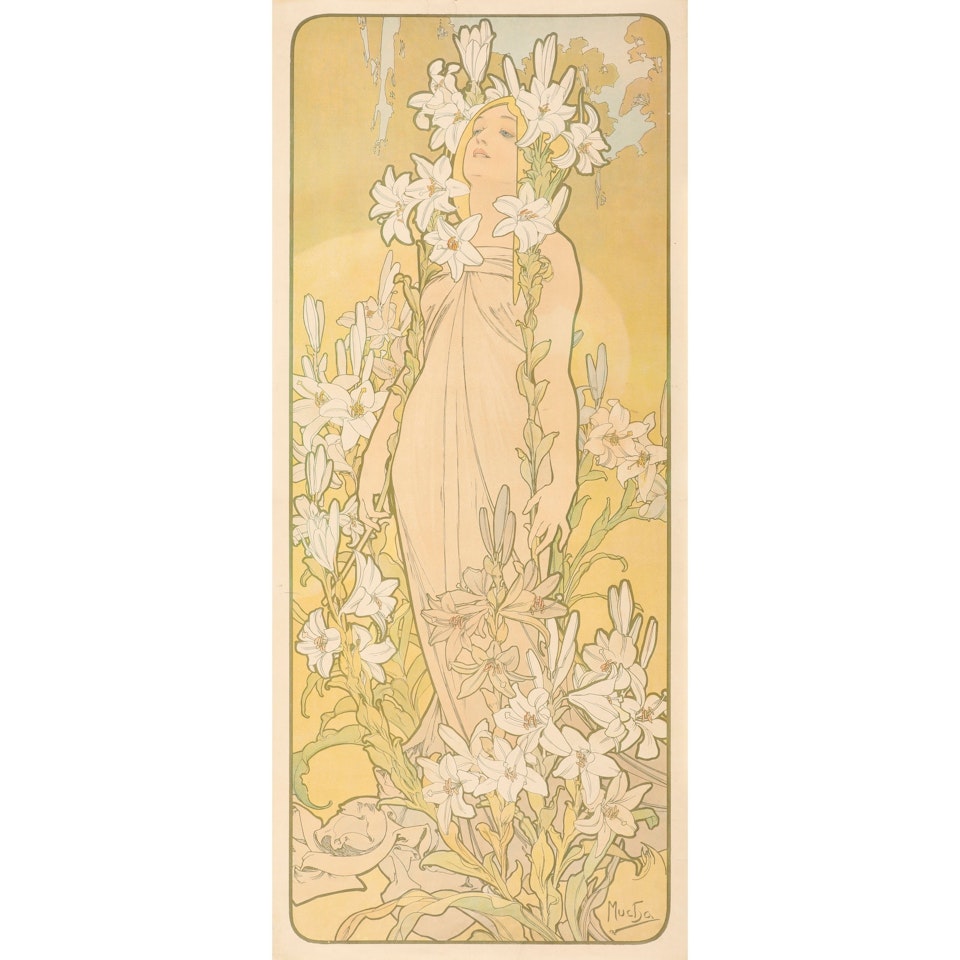 LILY: FROM "THE FLOWERS" by Alphonse Mucha