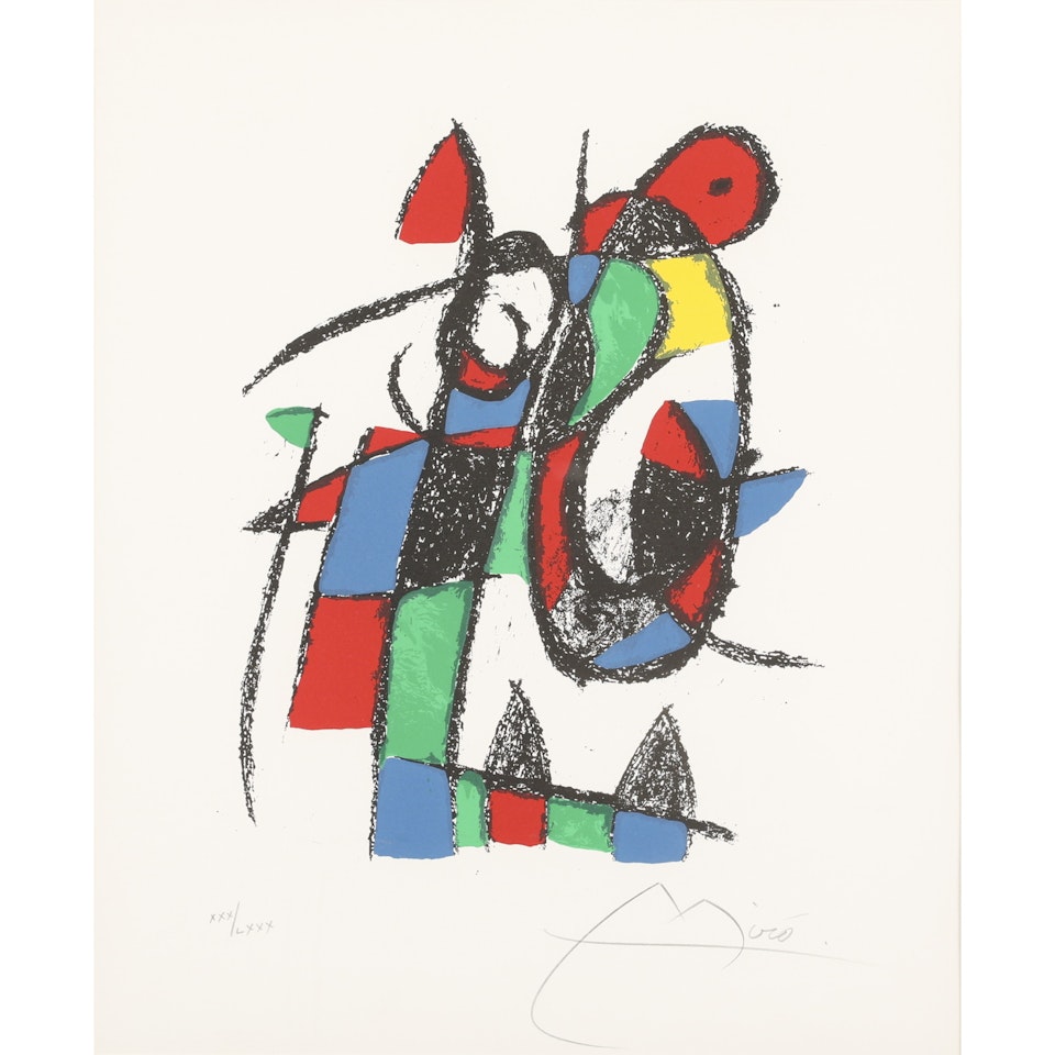 JOAN MIRÓ LITHOGRAPHSⅡ: PL.3 by Joan Miró