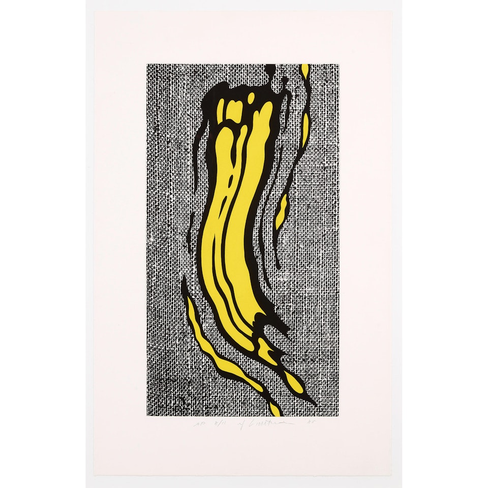 Yellow Brushstroke by Roy Lichtenstein