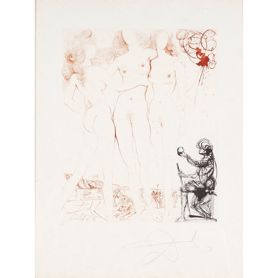 Le jugement de Paris, from Mythologie by Salvador Dali