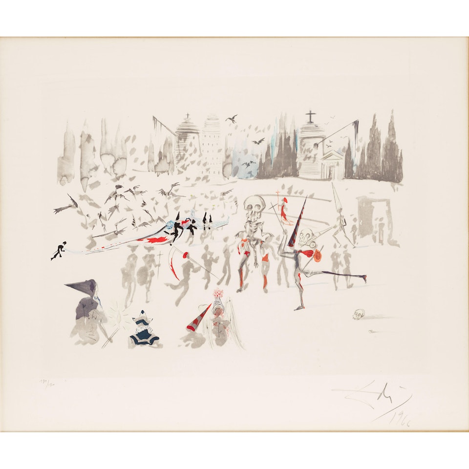 Les Moulins (the mills), from Tauramachie Surrealiste by Salvador Dali