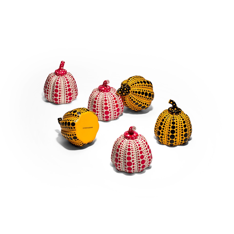Yellow Pumpkins & Red Pumpkins (6 works) by Yayoi Kusama