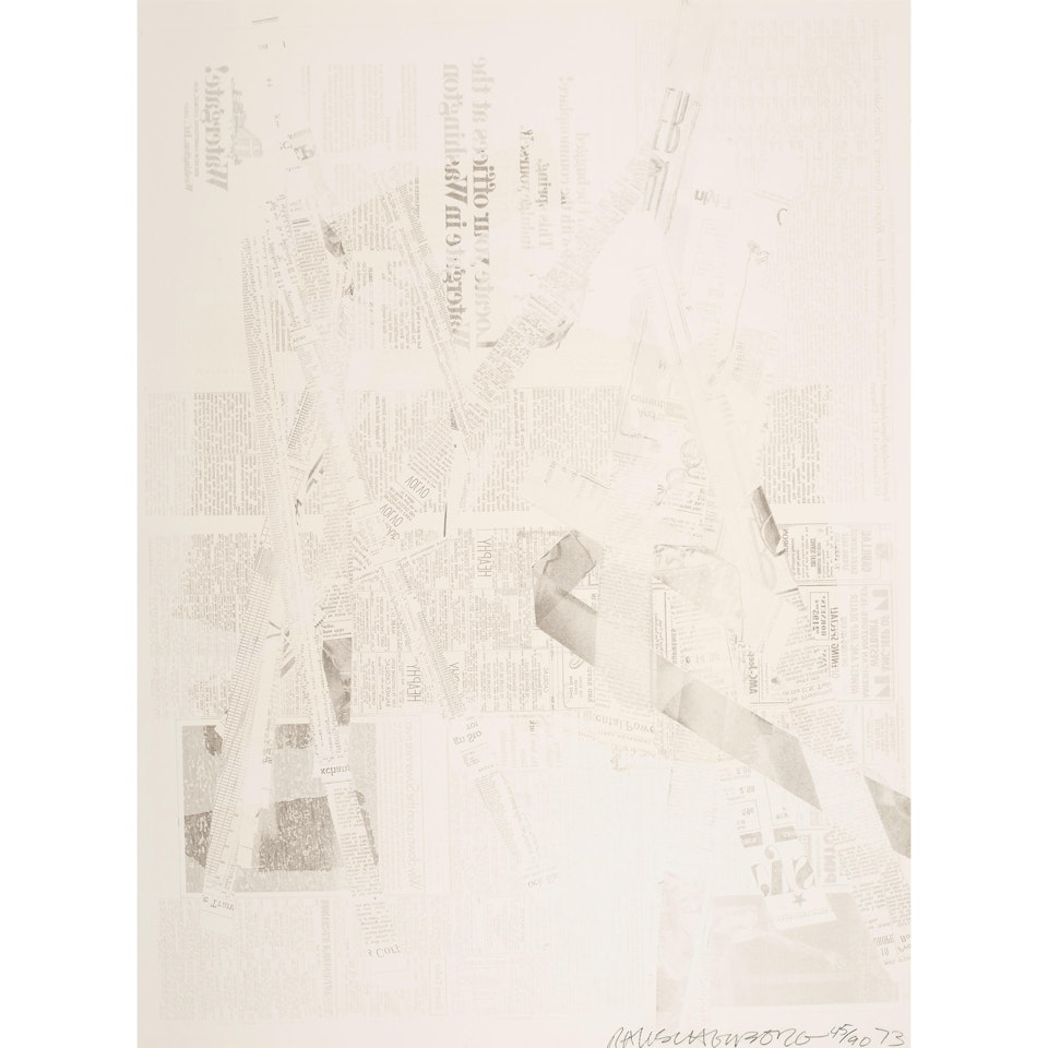 Untitled, from Homage to Picasso by Robert Rauschenberg