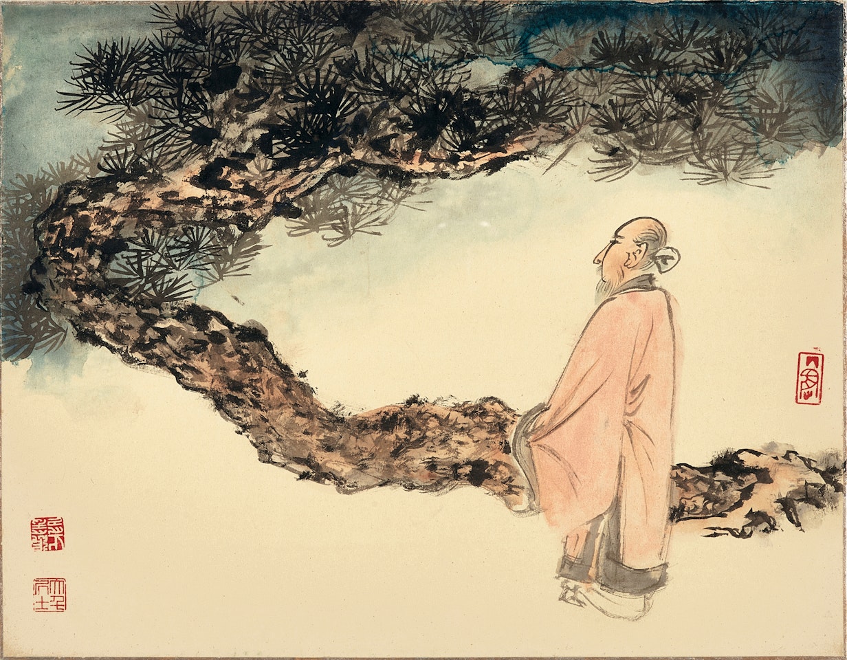 Scholar under Pine by Zhang Daqian