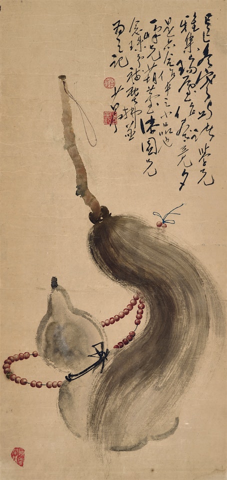 Gourd and Fly Whisk by Zhao Shao'ang