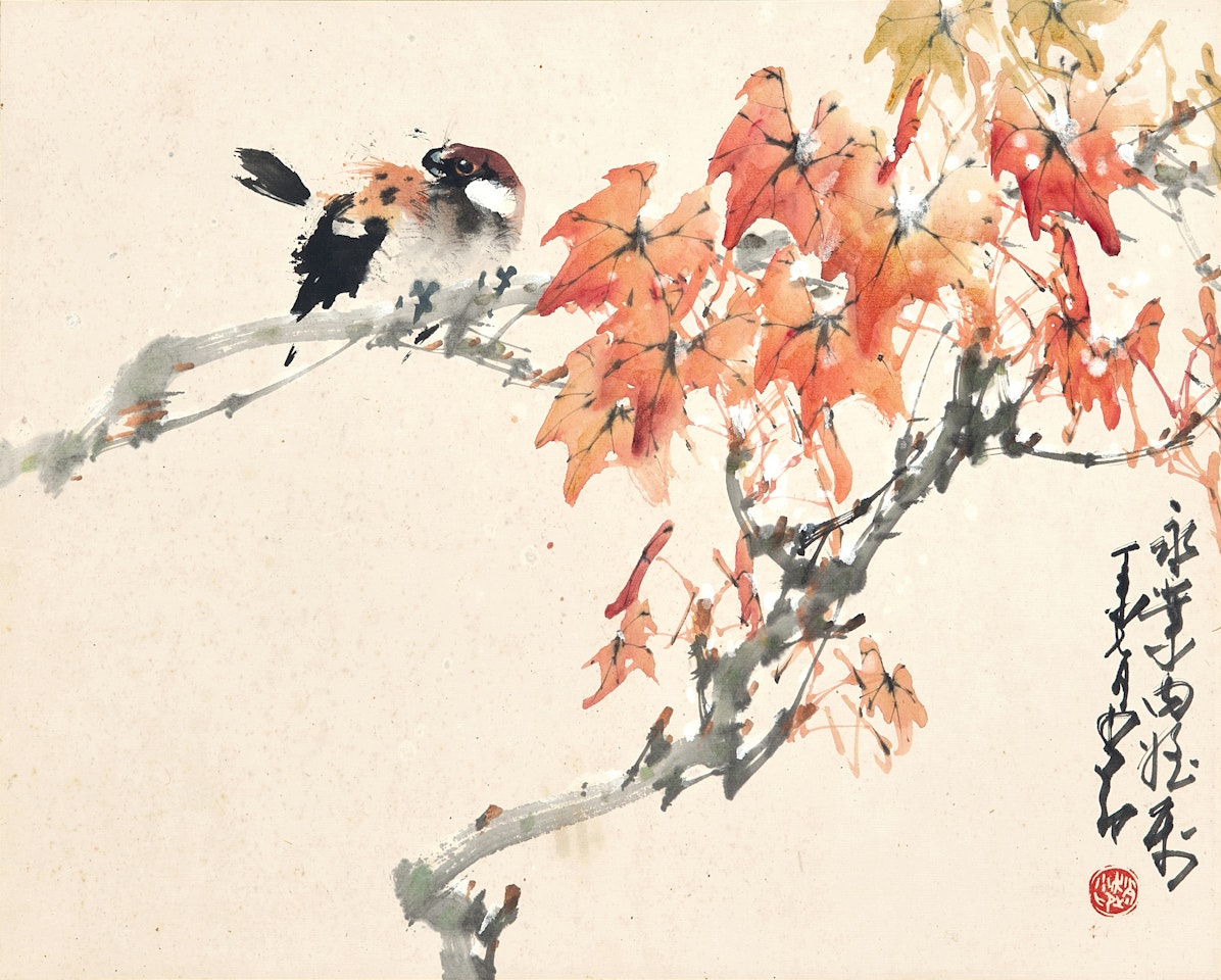 Bird by Autumn Leaves by Zhao Shao'ang