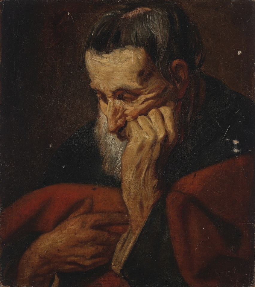 Head of a bearded man, possibly an apostle by Jacob Jordaens