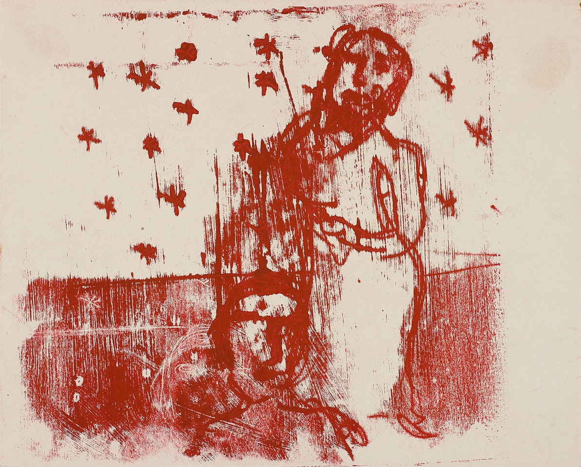 Figures in an Interior with Wallpaper, Kelly Series by Sidney Nolan