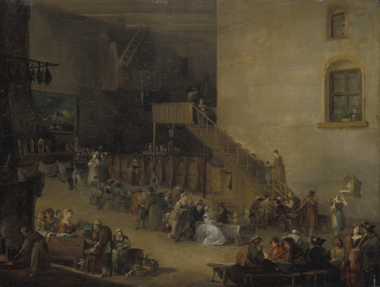 A tavern interior by Giuseppe Bernardino Bison