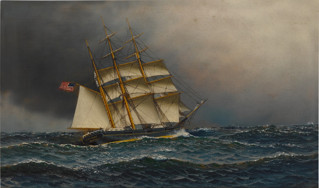 The Barque Vigilant by Antonio Jacobsen
