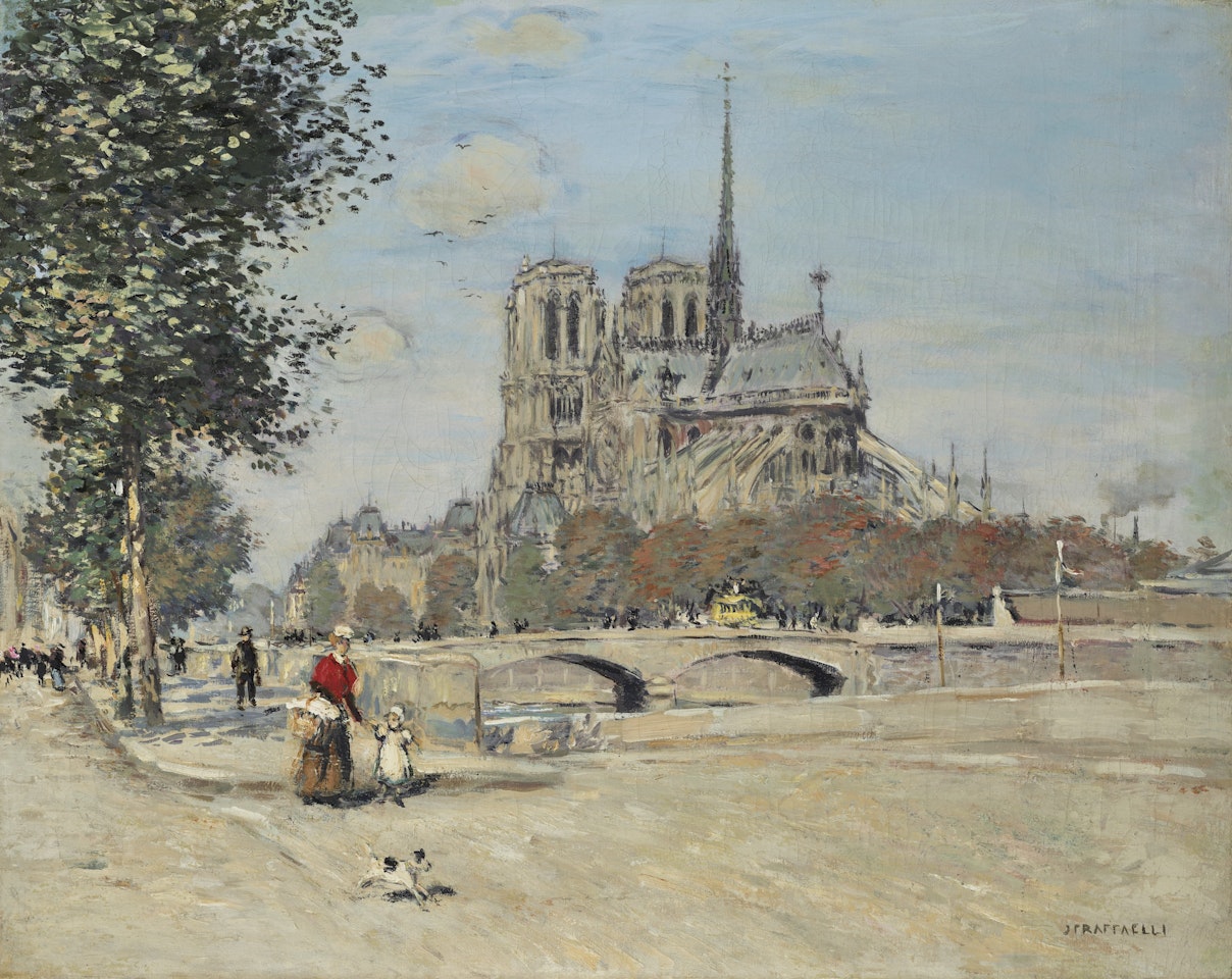 Notre-Dame de Paris et le pont de l’Archevêché by Jean Francois Raffaelli