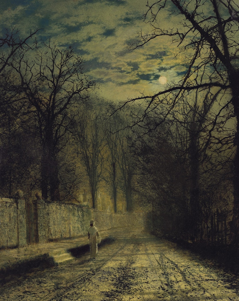 A Moonlit Street by John Atkinson Grimshaw