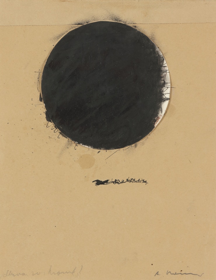Schwarzer Mond (Black Moon) by Arnulf Rainer