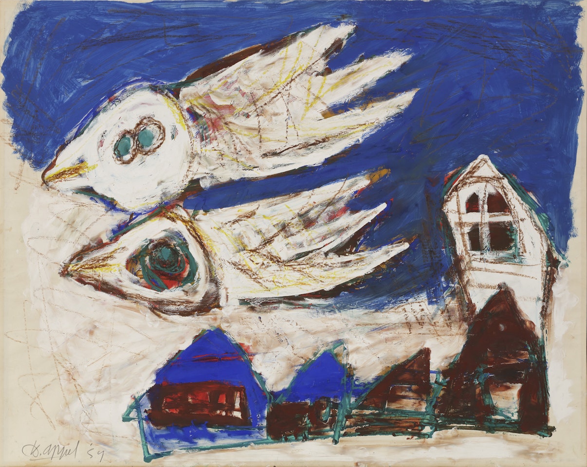 Birds over the Village by Karel Appel