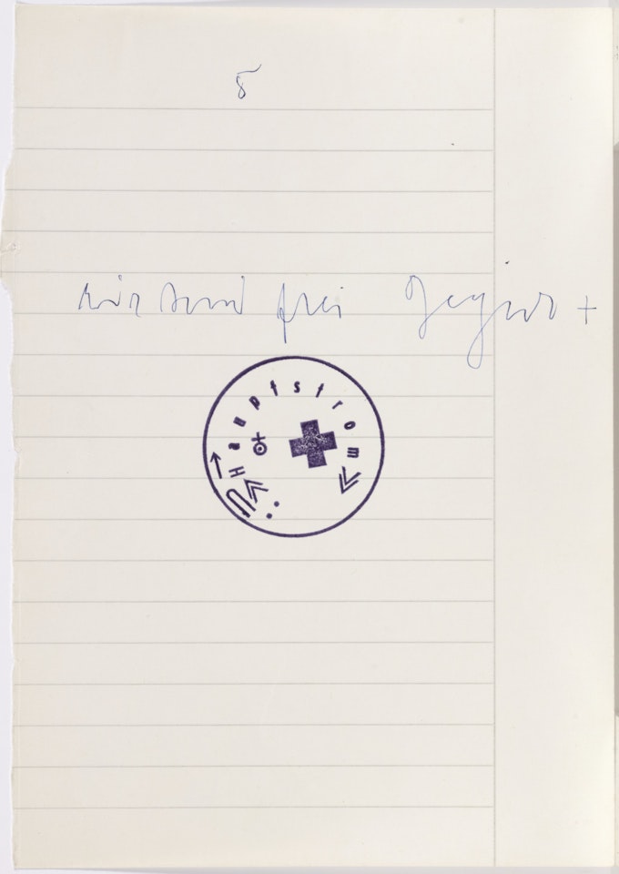 Untitled (5 Wir sind frei Geysir +) by Joseph Beuys