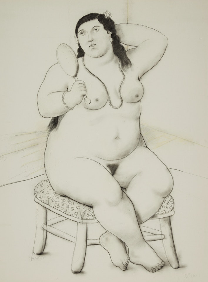 Desnudo al espejo by Fernando Botero