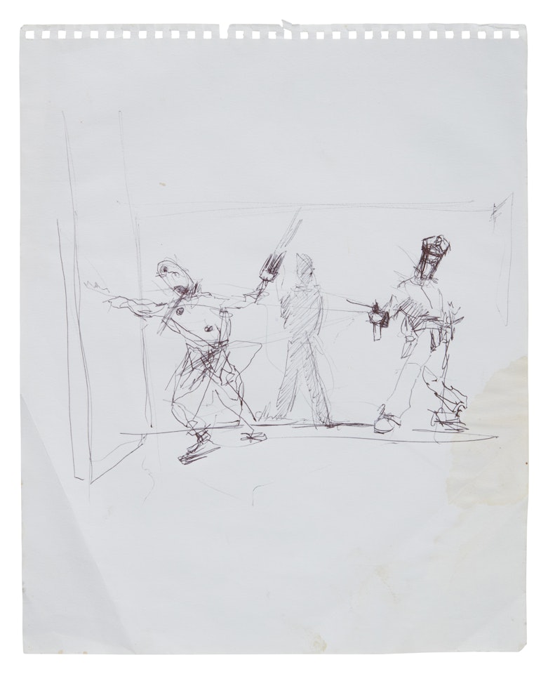 Untitled (Cop Shooting Artist) by Richard Hambleton
