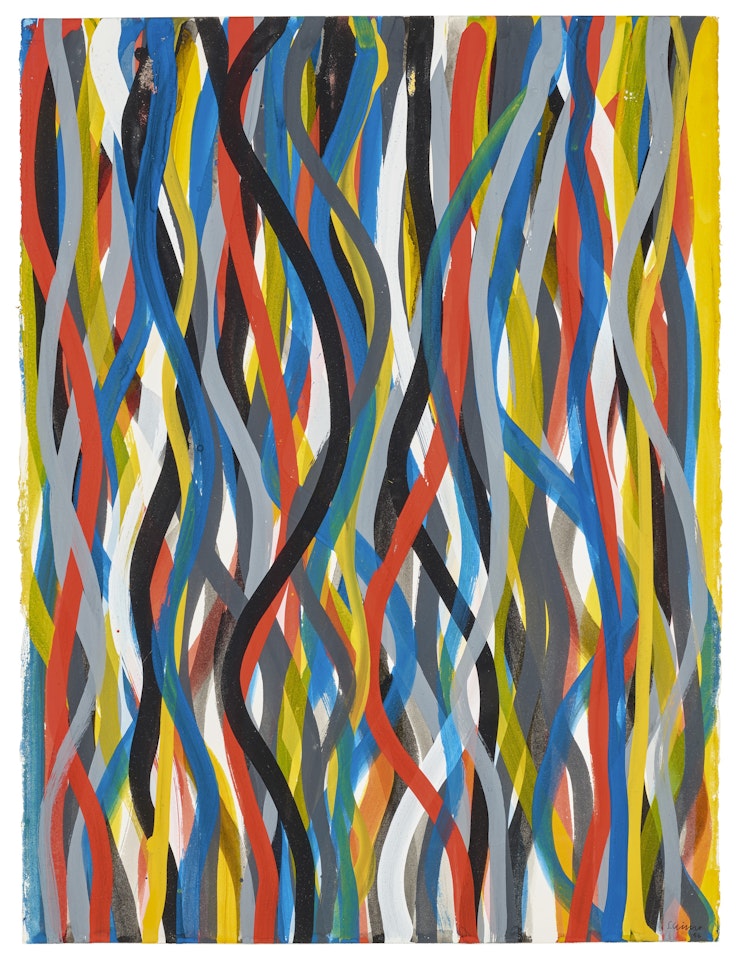 Wavy Vertical Brushstrokes by Sol LeWitt