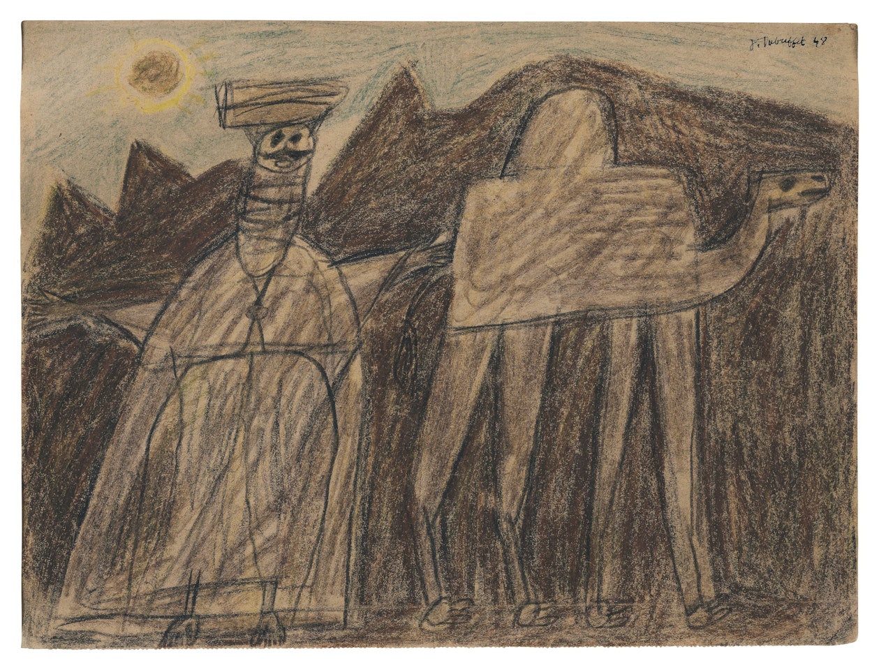 Bédouin et Chameau by Jean Dubuffet