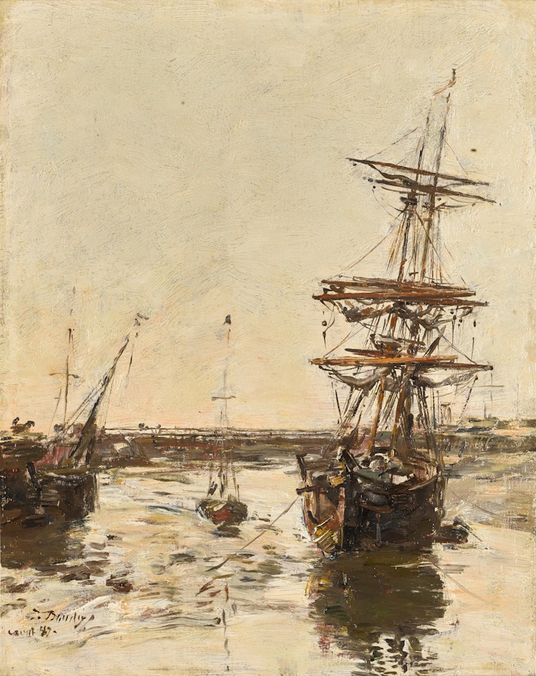 Avant-port de Trouville  by Eugène Boudin
