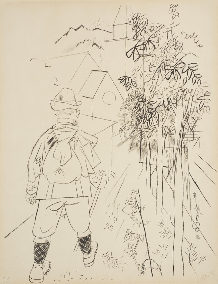 Wanderbursch (Wanderer) by George Grosz