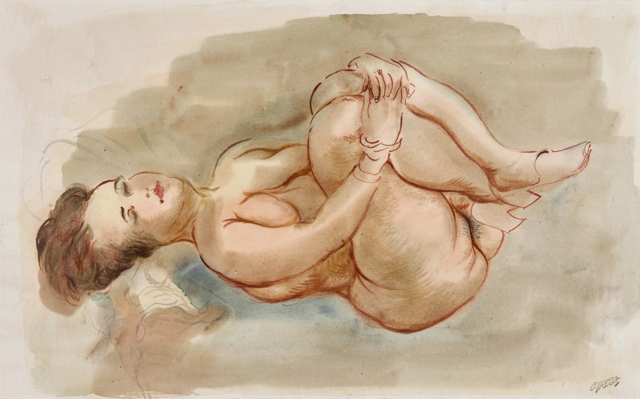 Akt (Nude) by George Grosz