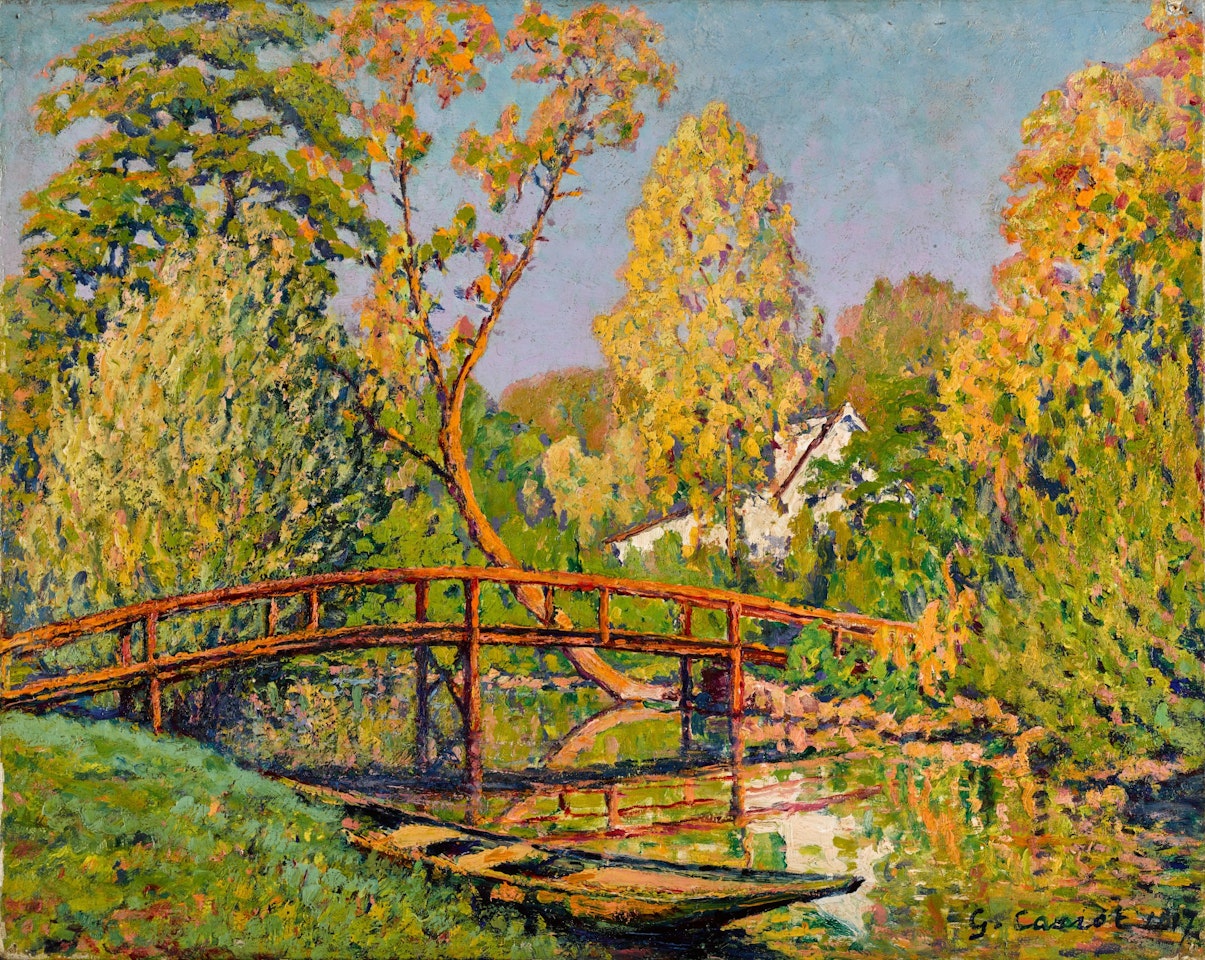 Périgny, pont sur l'Yerres by Gustave Cariot