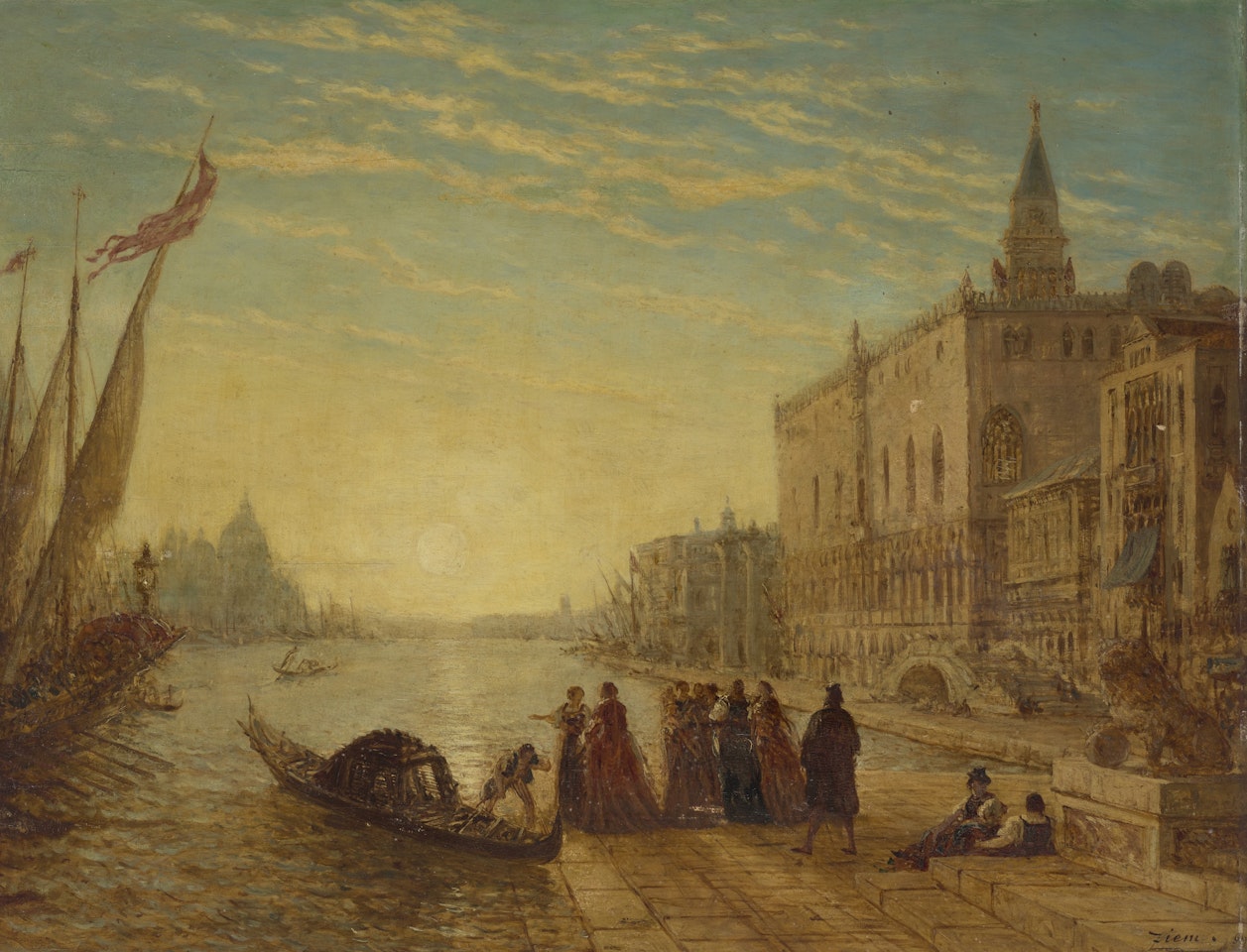 Venise, quai des Esclavons by Félix Ziem