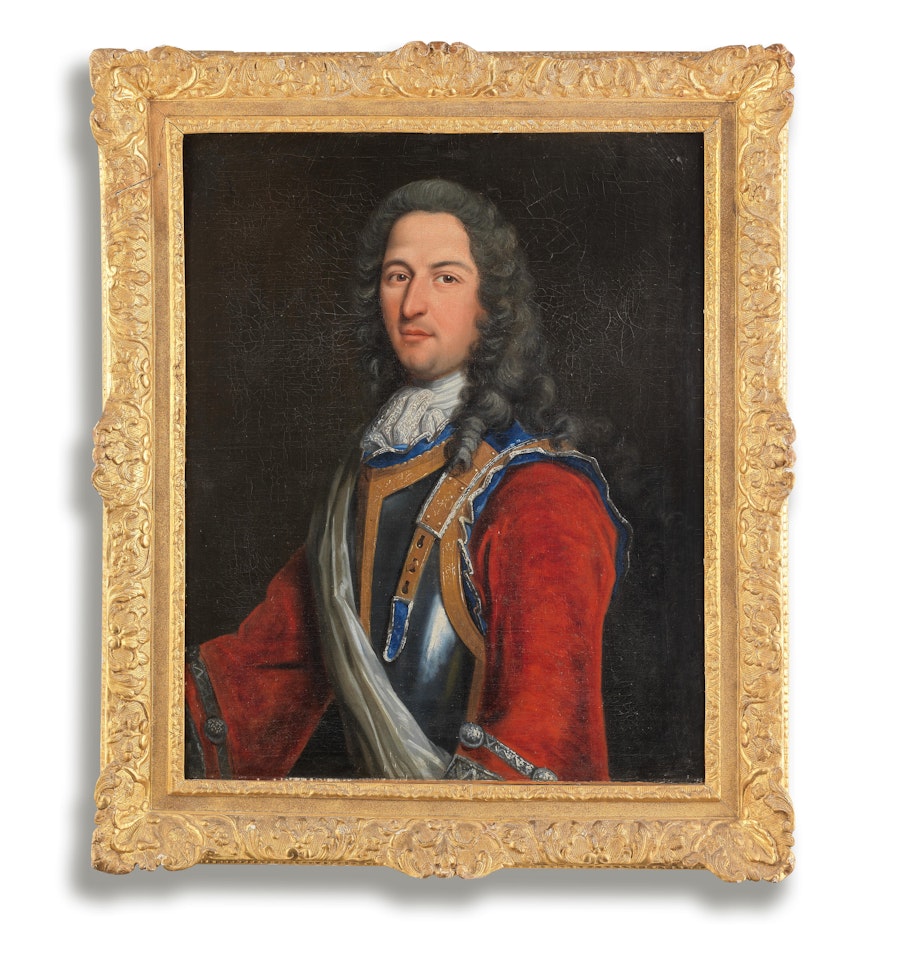Portrait of a gentleman, traditionally identified as Louis Philippe d"Angers, half-length, in a breastplate and red coat by French School