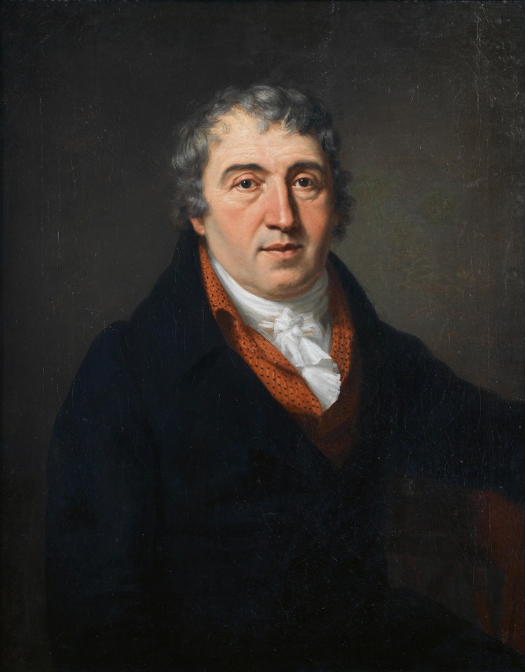 Portrait of a gentleman, half-length, in a blue coat by English School