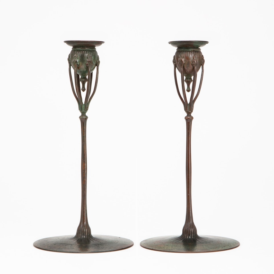 Pair of Candlesticks by Tiffany Studios