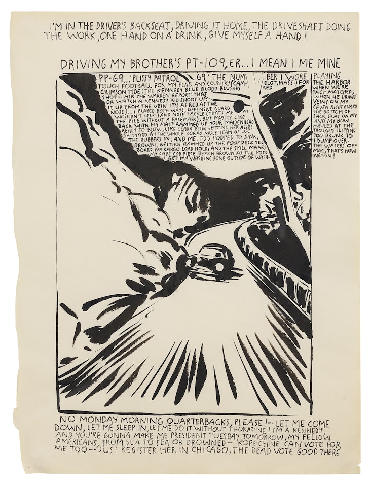 No Title (I'm in the driver's...) by Raymond Pettibon