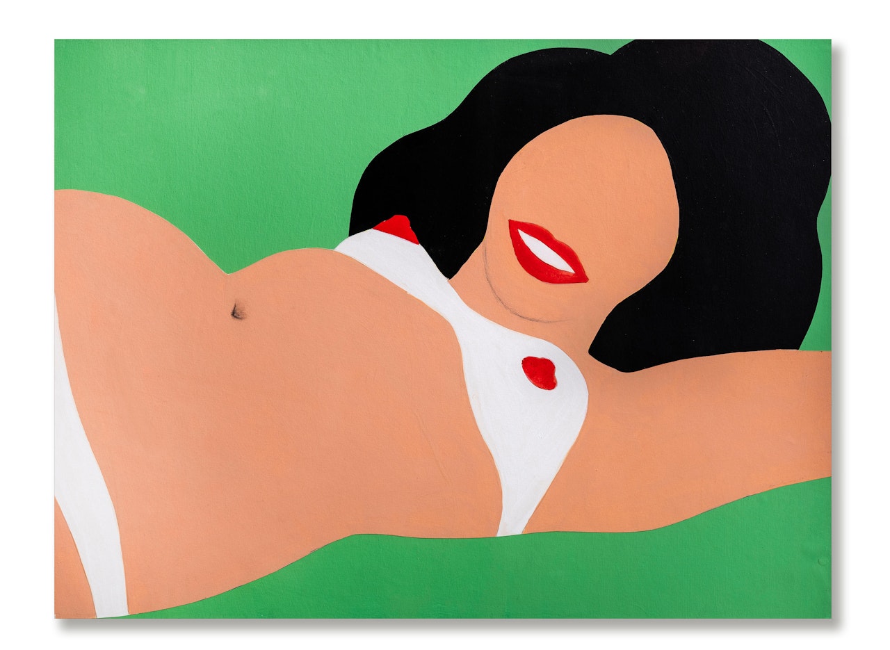 Cut Out Nude (Green) by Tom Wesselmann