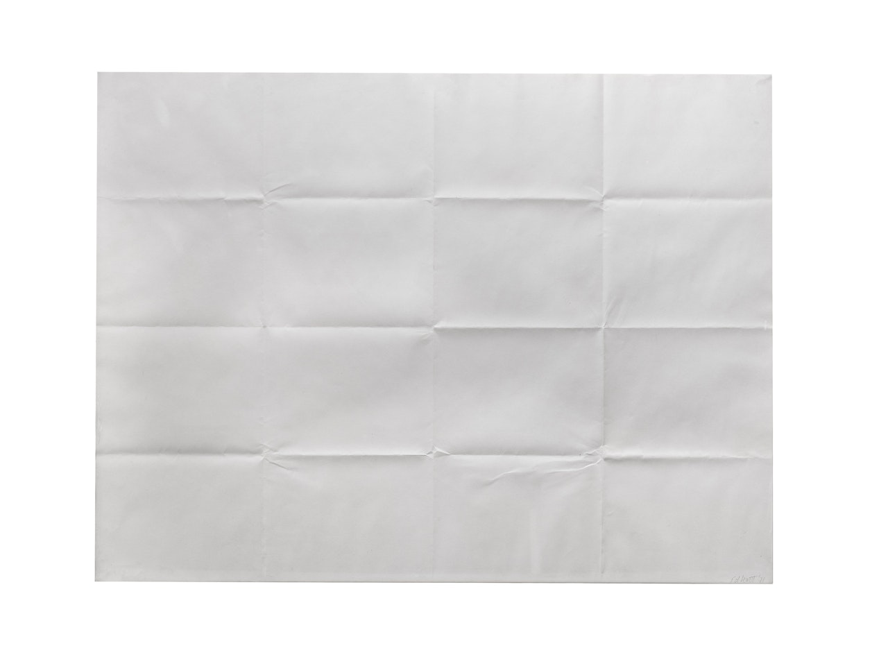 Untitled (Fold Piece, Sixteen Squares) by Sol LeWitt