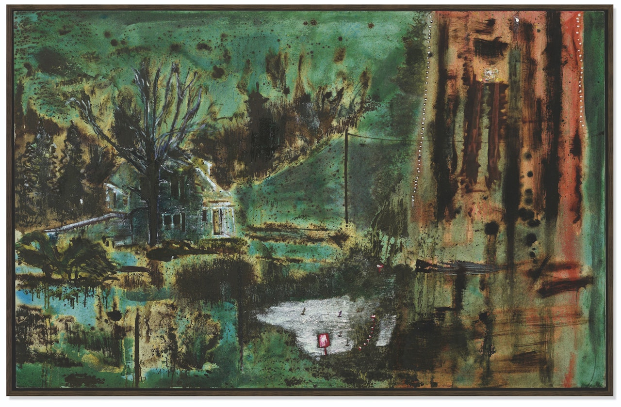Hill Houses (Green Version) by Peter Doig