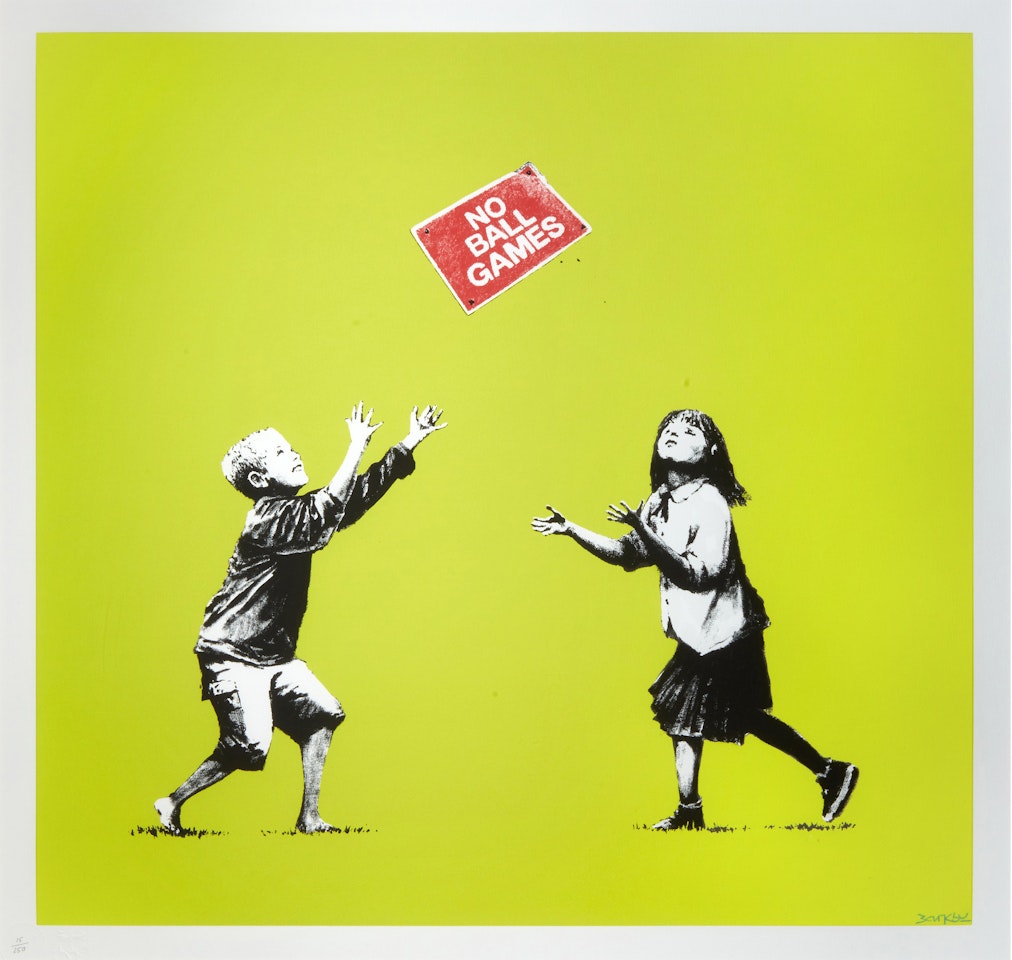 No Ball Games (Green) by Banksy