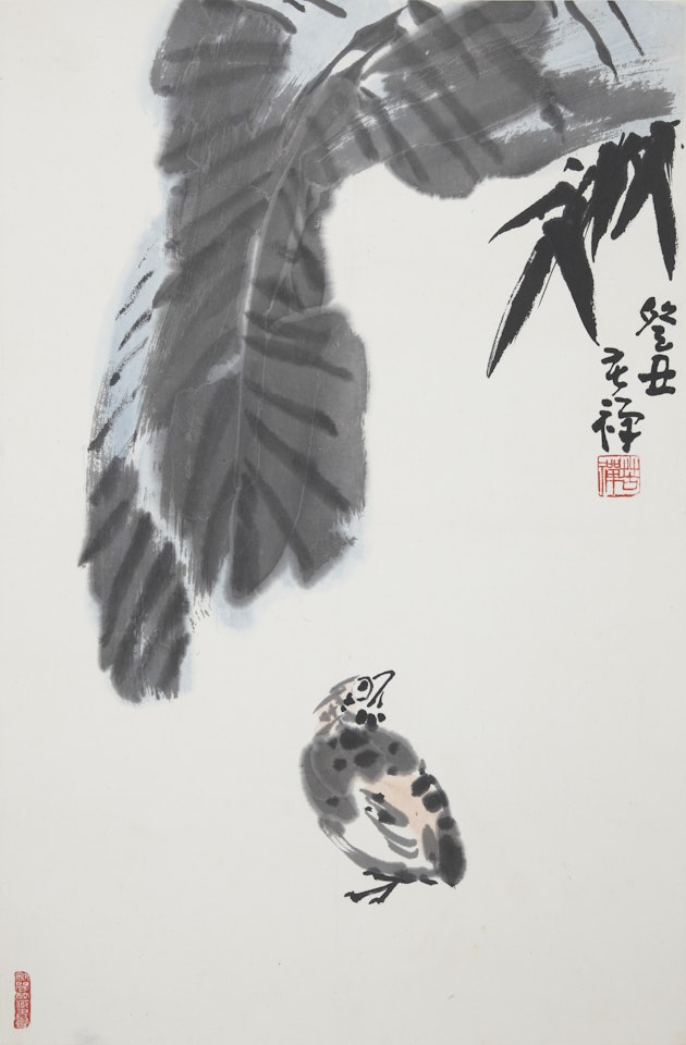 Quail and Plantain by Li Kuchan