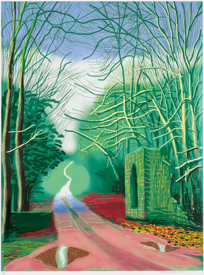 The Arrival of Spring in Woldgate, East Yorkshire in 2011 (twenty eleven) - 19 February, 2011 by David Hockney